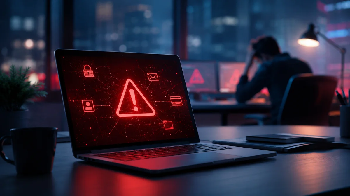 What happens when employee laptops get infected?
